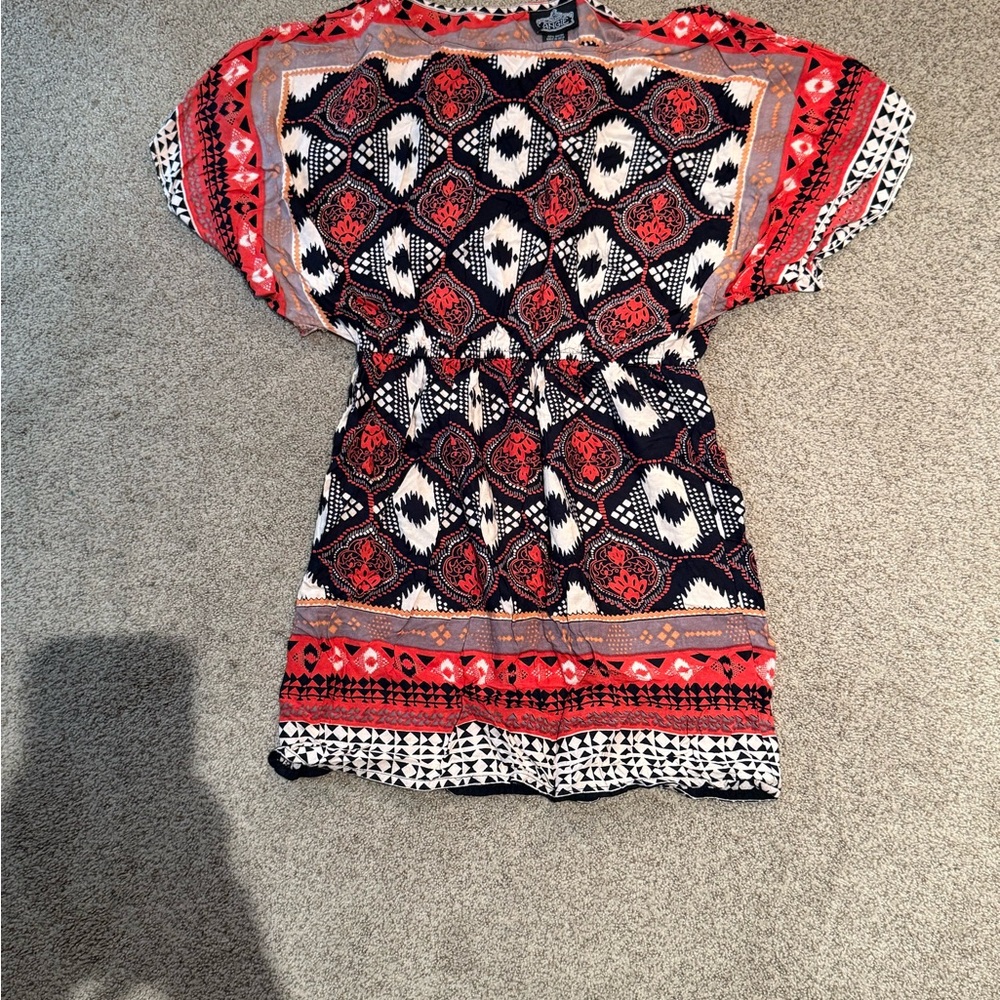 Angie Multicolor Geometric Pattern Dress